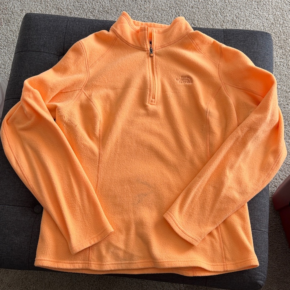 The North Face Women's Orange Quarter-Zip Fleece
